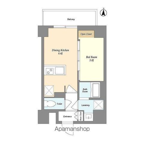 VORT扇橋RESIDENCE(1DK/9階)の間取り写真