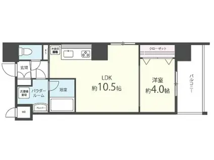 スペランツァ十三東(1LDK/9階)の間取り写真