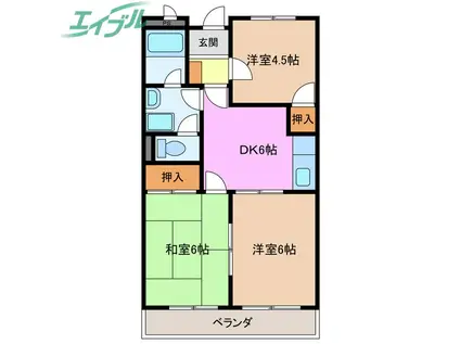 グランメール27(3DK/1階)の間取り写真