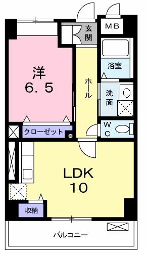 セレッソ・フィールドIII(1LDK/1階)の間取り写真