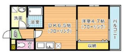 MAISON DE LA GRUE折尾(1DK/1階)の間取り写真