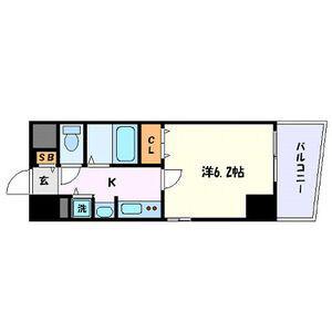 プレサンス泉シティアーク(1K/2階)の間取り写真