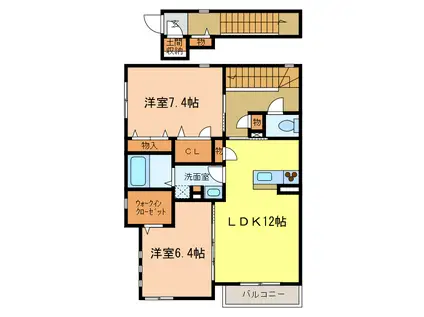 GROOVIN′LIFE 匠(2LDK/2階)の間取り写真