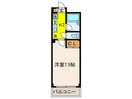 モアイ経堂プナパウ(1K/1階)の間取り写真