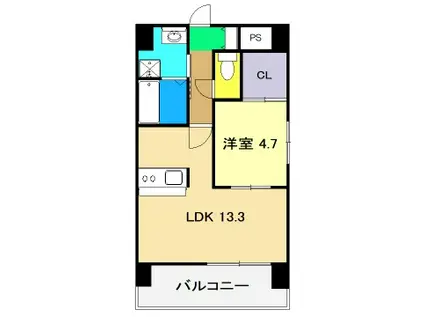 MOLTE STELLE(1LDK/8階)の間取り写真