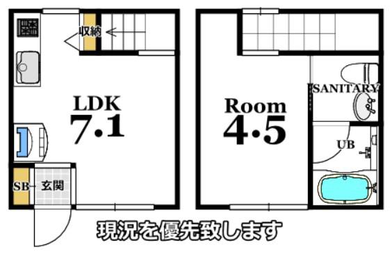 87Gラセッテ(1LDK/1階)の間取り写真