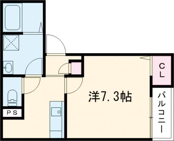 LECOCON弥富III(1K/2階)の間取り写真