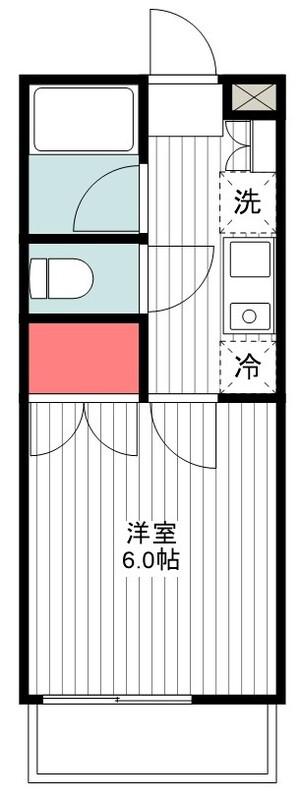 グッドヒル(1K/2階)の間取り写真
