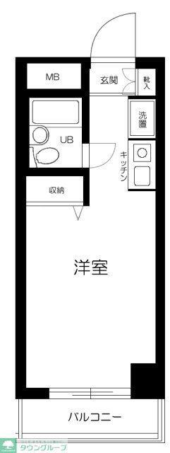 サンセール神楽坂(ワンルーム/4階)の間取り写真
