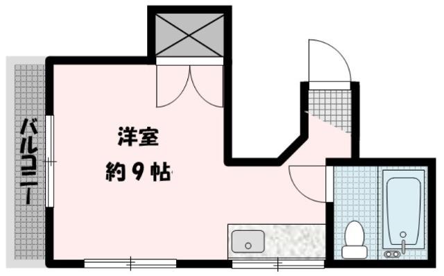 コスモス壱番館(ワンルーム/2階)の間取り写真