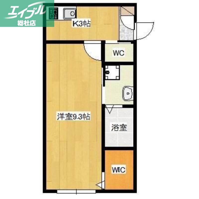 JAROW(1K/2階)の間取り写真