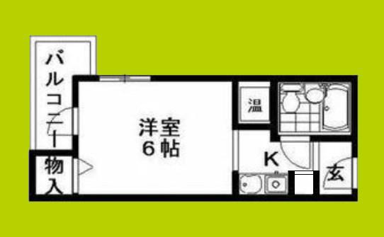 MIYABIハイツ(1K/3階)の間取り写真