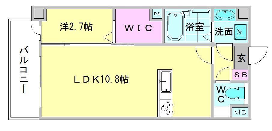 LELION KAWAKAMI(1LDK/2階)の間取り写真