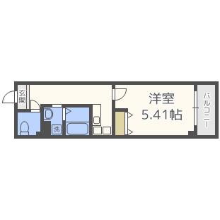 みおつくし江戸堀(1K/6階)の間取り写真