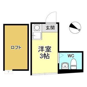 AQUAレジデンス中井(ワンルーム/1階)の間取り写真