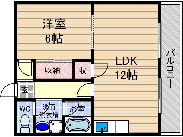ハイネスト玉櫛(1LDK/4階)の間取り写真