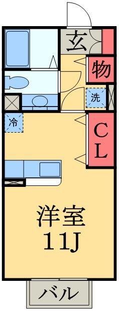 ノーベルパーク16(ワンルーム/1階)の間取り写真