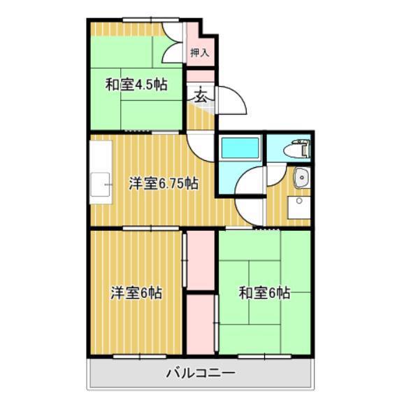 グランドエクセル(3DK/3階)の間取り写真