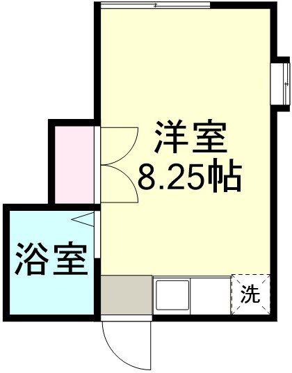 ヴィラ鶴新田 弐番館(1K/1階)の間取り写真