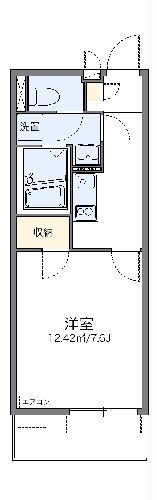 レオネクストエトワールシャトー(1K/1階)の間取り写真
