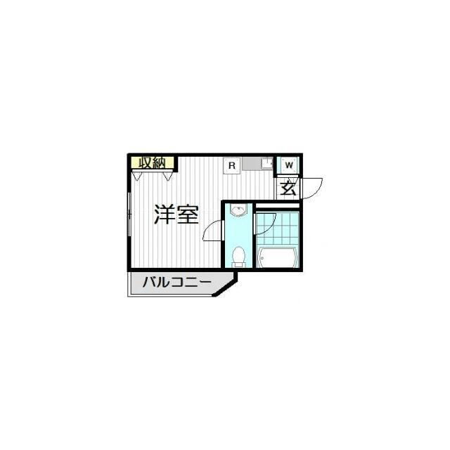 グランツブルク駒場(ワンルーム/1階)の間取り写真
