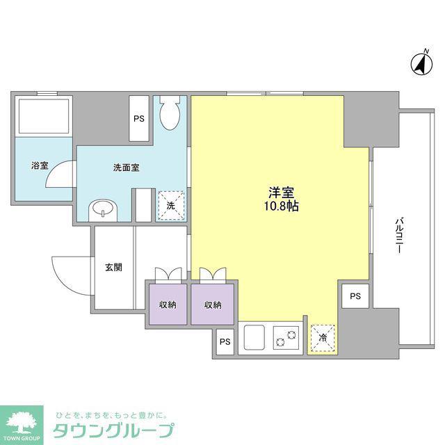 ウィスタリアマンション西新宿(ワンルーム/9階)の間取り写真