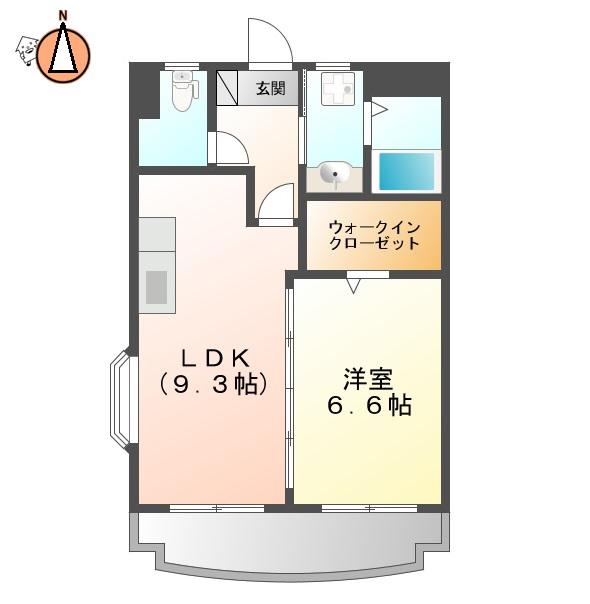 アベニューモリST.V(1LDK/2階)の間取り写真