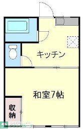 松竹荘(1K/1階)の間取り写真