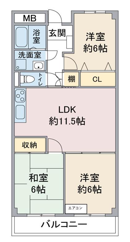 マリオン 大曽根(3LDK/8階)の間取り写真