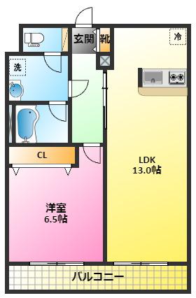 NAVONA・K(1LDK/3階)の間取り写真