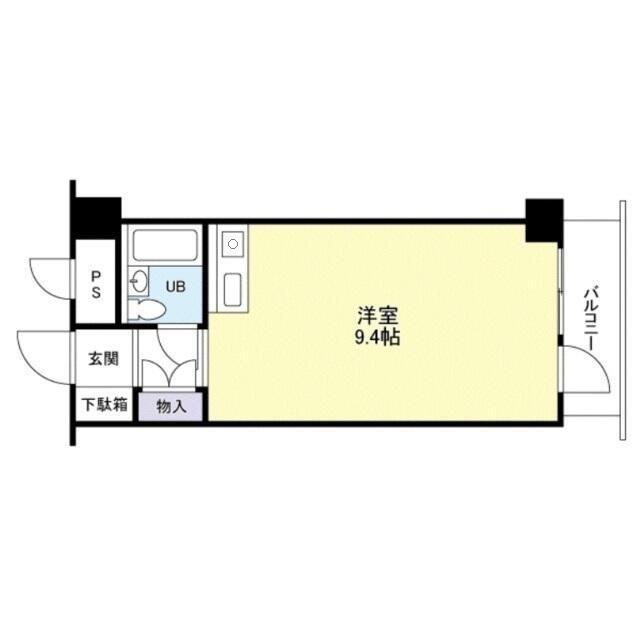ツインリーフ国分寺(ワンルーム/1階)の間取り写真