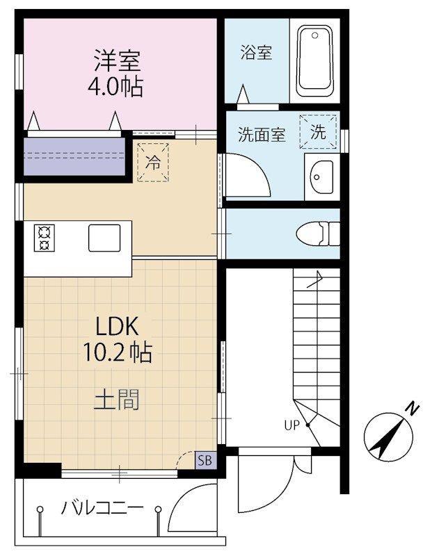 APARTAMENTO KOMAGOME アパルタメントコマゴメ(1LDK/1階)の間取り写真