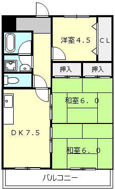 エスペランサ(3DK/3階)の間取り写真