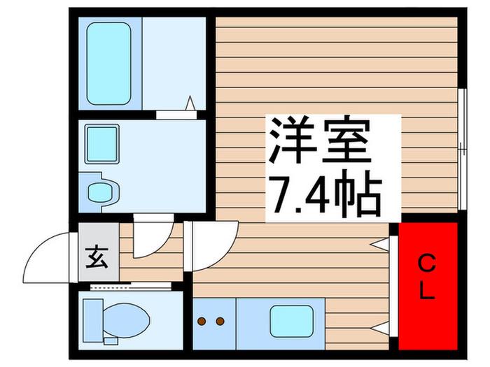 大和田ステーションハイツ(ワンルーム/2階)の間取り写真
