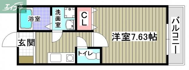 サニーコート法界院(1K/1階)の間取り写真