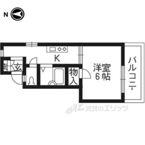 コーポレーション坂本(1K/2階)の間取り写真
