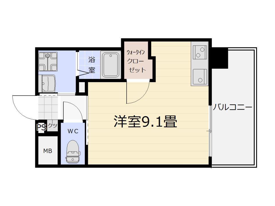 ECOOLタケハラ(ワンルーム/2階)の間取り写真