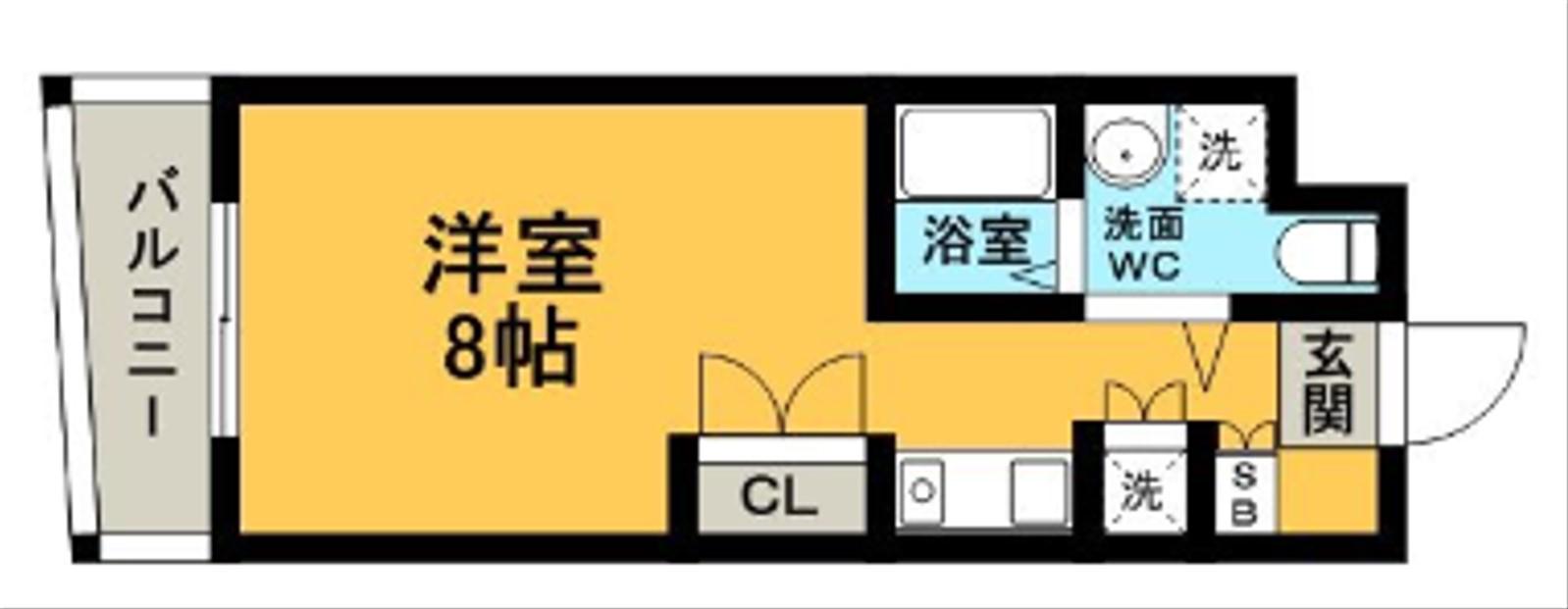 県庁前シティピアエクセル30(1K/7階)の間取り写真