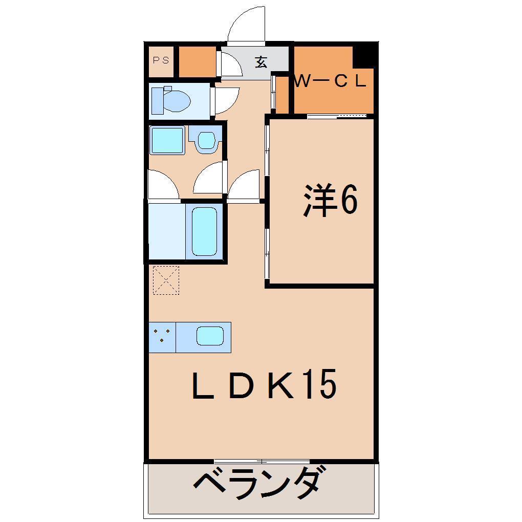 グラン・クレール(1LDK/4階)の間取り写真