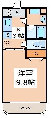 セレッソ(1K/5階)の間取り写真