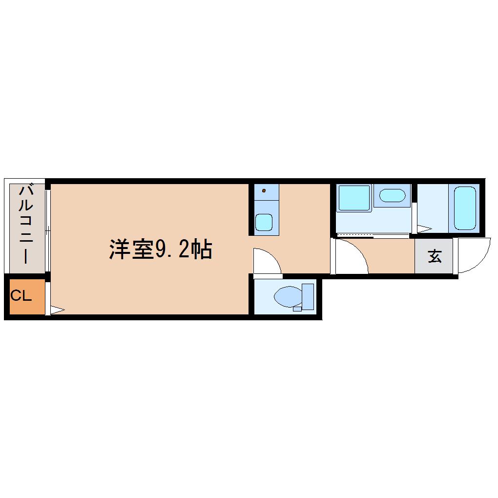 仙台駅 バス18分(ワンルーム/1階)の間取り写真
