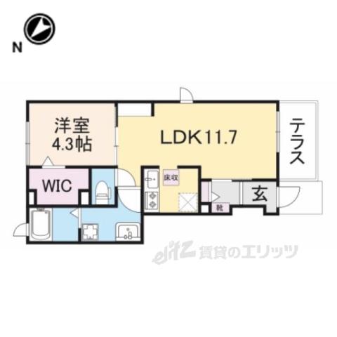 モンレーヴ(1LDK/2階)の間取り写真