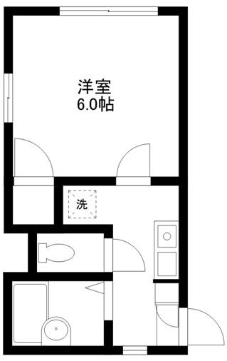 JOYハイム(1K/2階)の間取り写真