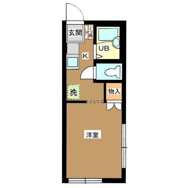 都立大テラス(1K/1階)の間取り写真