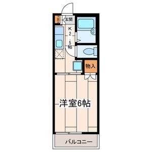 ファミーユ八番館(1K/2階)の間取り写真