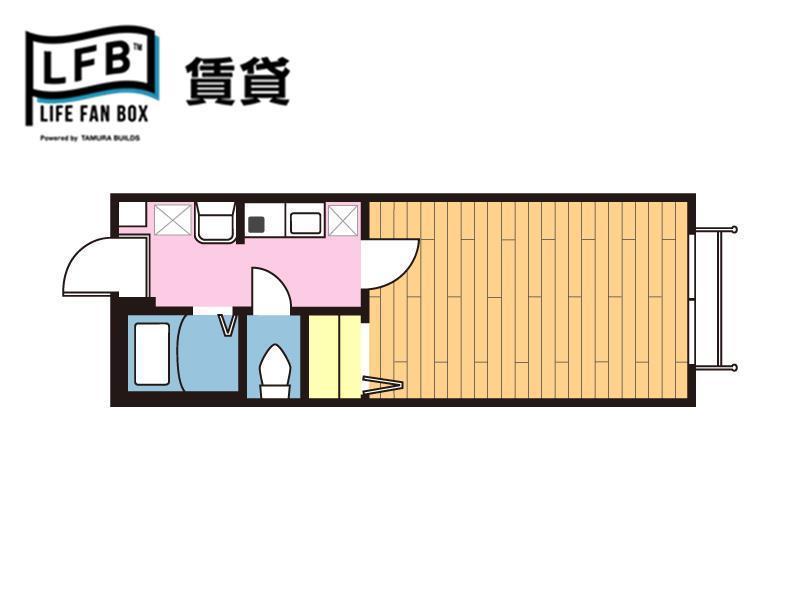 DIAS T1(1K/1階)の間取り写真