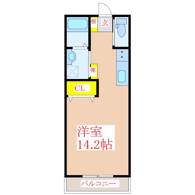 コーポ諏訪II(ワンルーム/2階)の間取り写真