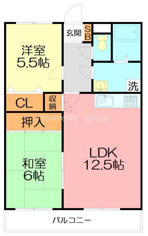 エトワールコート(2LDK/2階)の間取り写真