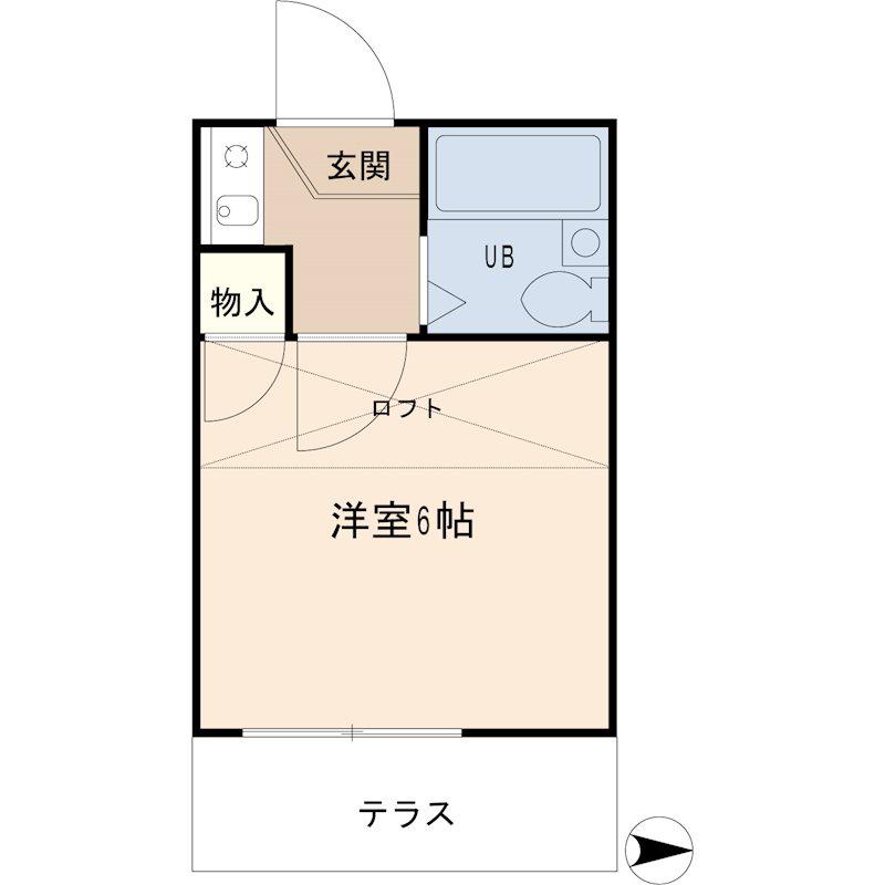 パレス蕨第37(1K/2階)の間取り写真