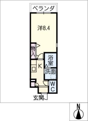 MAISON西高蔵イースト(1K/2階)の間取り写真